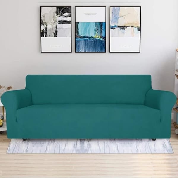 Trekk til 2-seters sofa - Universelt - Elastisk - Turkis