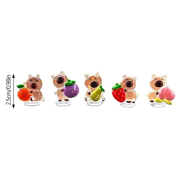 5:e Kapibara Bil Interiör Bil Instrumentbräda Dockor Ornament Kapiba 5st/set