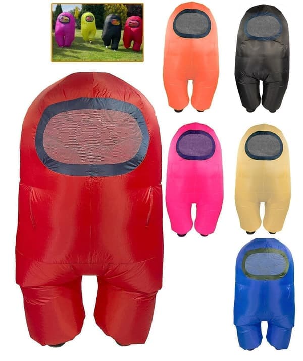 Oppblåsbart Among Us-kostyme Toikido Yume Cosplay Halloween Bokuke Oppblåsbart ..+ Blå{Fyn10} Blå-FF- Blå Blue Kids For 135-150cm