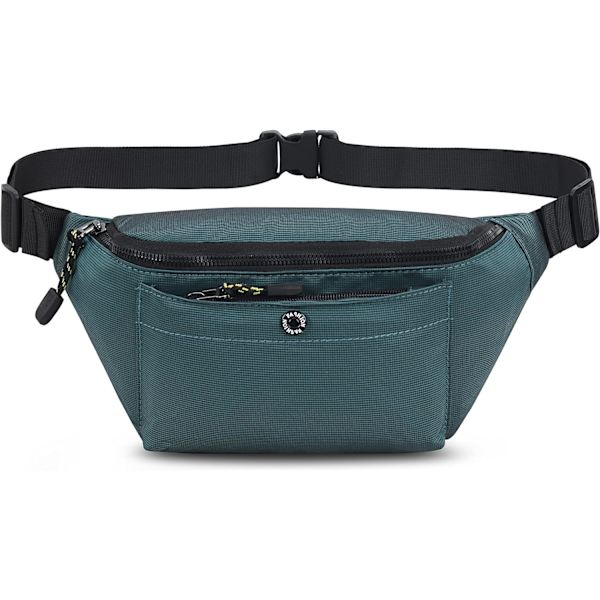 Midjeväska för män och kvinnor, vattentät bumbag med justerbart spänne för hundpromenader, grön