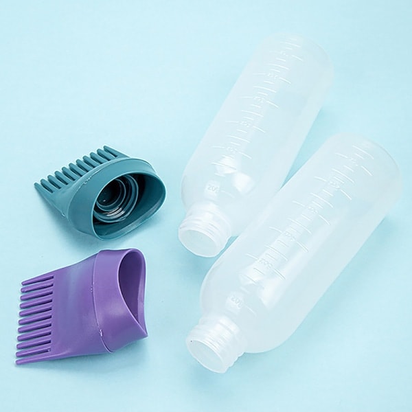160 ml plastflaska för hårfärg, påfyllningsbar applikator, frisör, grå Red