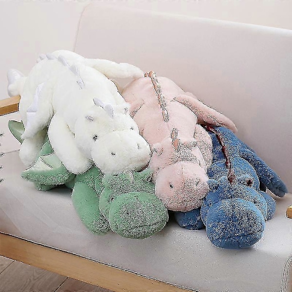 Söpö pehmoleludraakki, painotettu dinosauruslelu lapsille ja aikuisille, lahja tai koriste blue 110cm