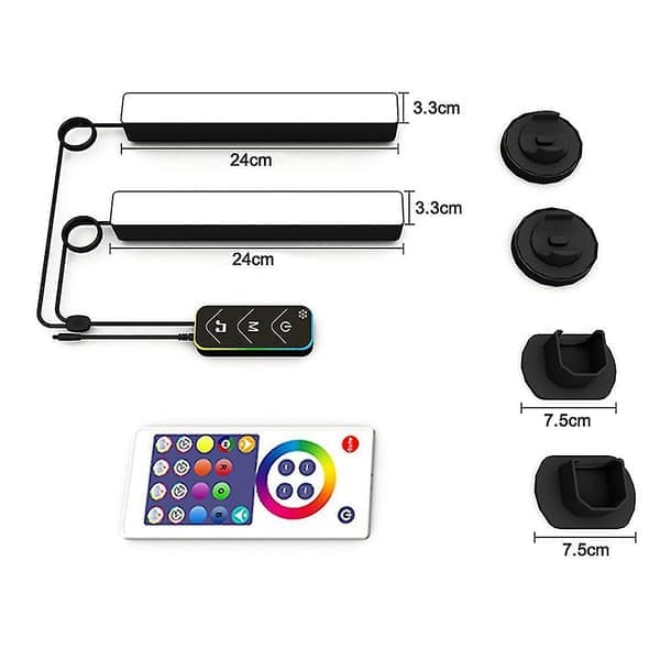 Smarte LED-lysstriper, RGB-lysstriper med scener og musikksynkronisering, LED-lys for TV-bakgrunnsbelysning