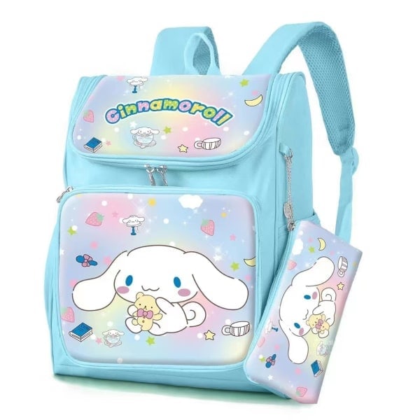 Ny Sanrio-serie tecknad studentryggsäck Kitty Kuromi anime student Skrivmaterial stor skolväska med väska 30*1*38cm - Perfekt 4 30*14*38cm 4 4