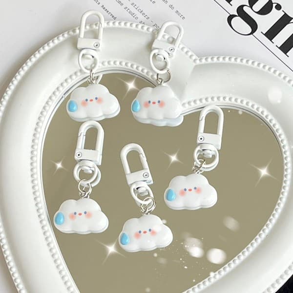 Ins Style e Tecknad Moln Nyckelring Nyckeltillbehör Kawaii Nyckelring One Size