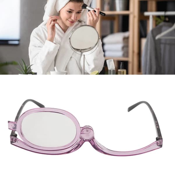 Dameforstørrelsesglas - Stilfulde og fleksible make-up briller med foldbart etui +3.50