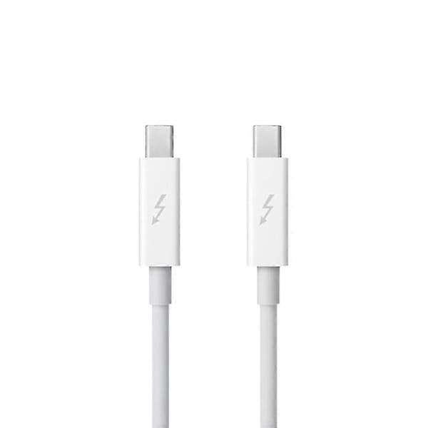 Thunderbolt 2-kabel 20 Gbps han til han, kompatibel med Apple Macbook Pro Air mini og iMac Hvid