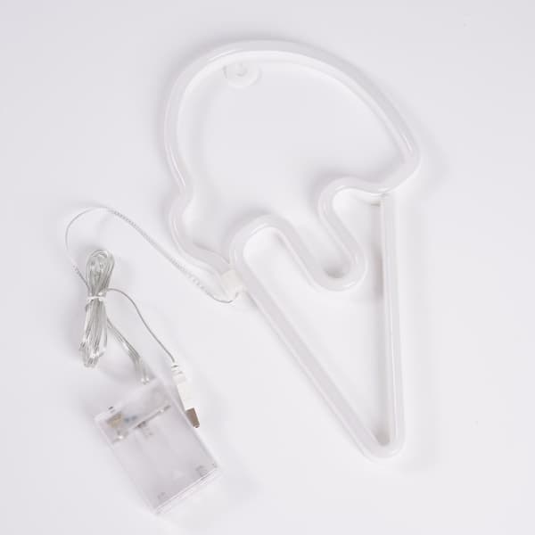 Neon Light Glas LED Neonskilt Dekorativ Neonlampe til Hjemmet