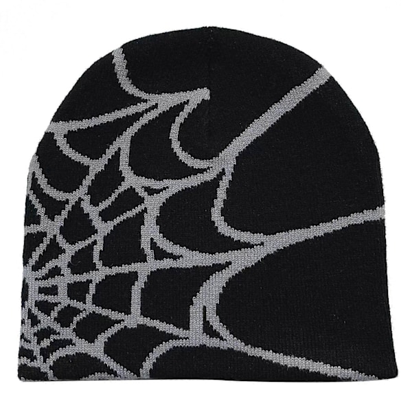 Vinter Beanie Strikket Hat Blød Edderkoppeweb Løstsiddende Slouchy Strikket Vinter Varme Beanies til Koldt Vejr Skate Cap D
