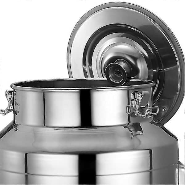 Melkekanne i rustfritt stål, 5L, med håndtak, 304-kompatibel forseglet design