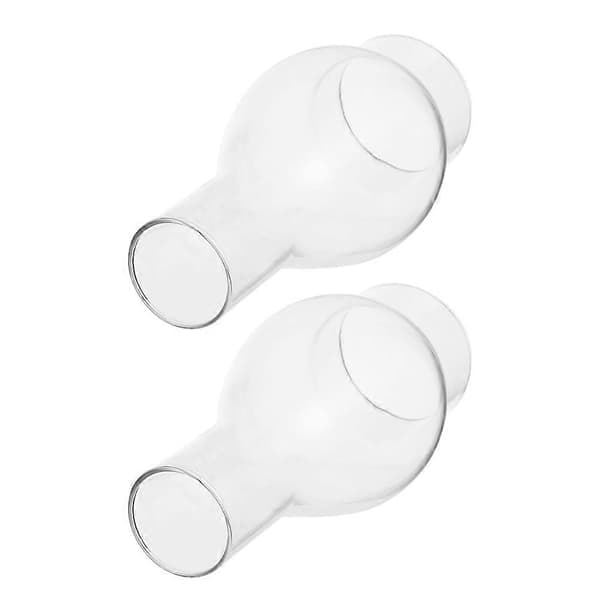 2 utsökta reservglas för fotogenlampor, transparenta glasskärmar.