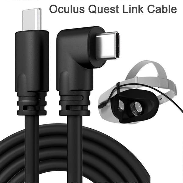 Slitesterk Flettet Kabel USB C til USB Ledning/USB-C til USB-C Kabel for Quest Serien 3m C TO C