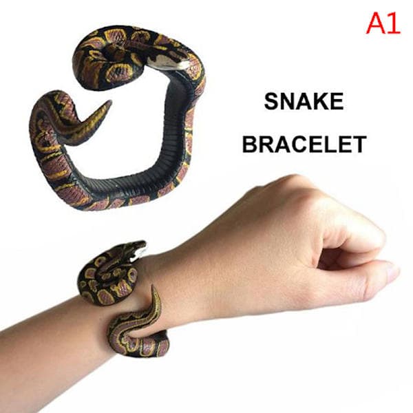 Knepig Rolig Parodi Simulation Orm Leksak Orm Armband Nyhet A1 one size A1