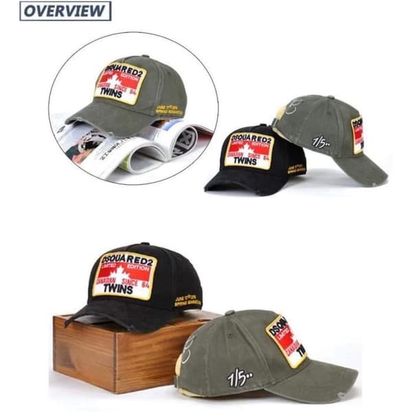 Hip-hop snapback-basebollkeps för män - DSQUARED2 - Svart - Justerbar storlek