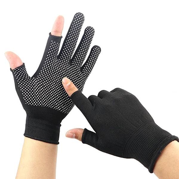 Skridsikre Touch Nylon Handsker Mænd Kvinder Sommer Udendørs Ridning Spo Sort