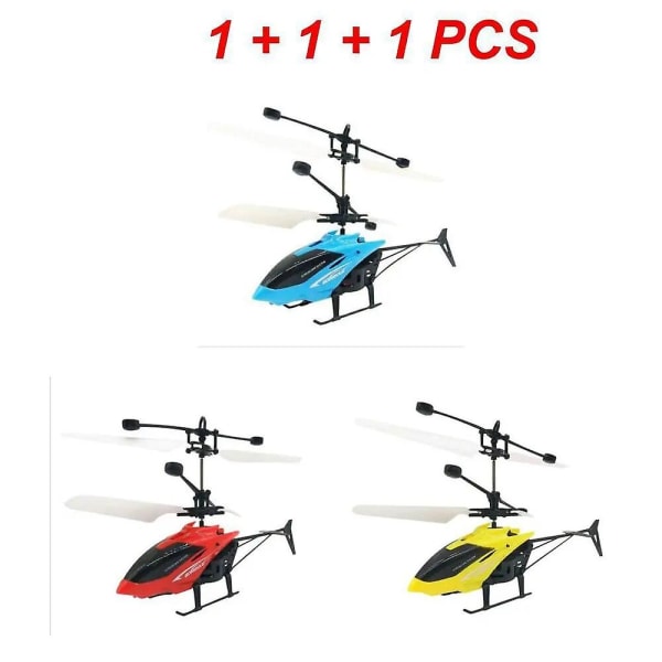 1/2/3 stk Fjernbetjening Fly Helikopter Mini Drone Genopladelig Faldsikker Induktion Fly Primary School Toy Boy