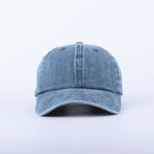 Unisex Baseball Cap - Bomuld - Passer til mænd og kvinder - Vasket denim - Justerbar Dad Hat