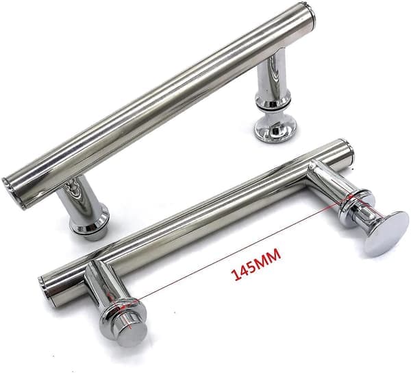 2 stk 145 mm (14,5 cm) krom ABS dusjdørhåndtak, hull til hull