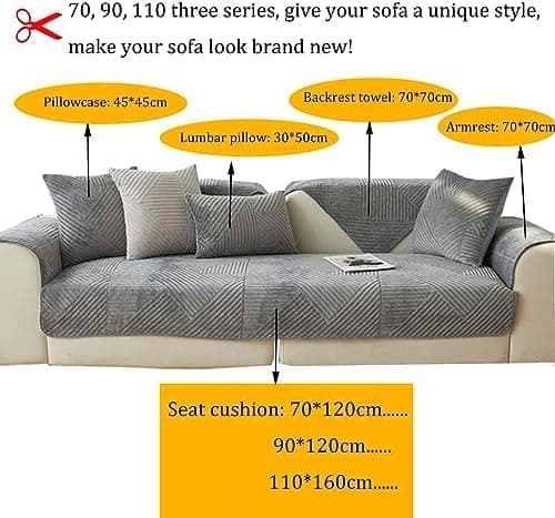 Sofföverdrag Hörnsoffa L-formad Sofföverdrag Halkfritt Överdrag L-formad Sofföverdrag Sammet Överdrag Sofföverdrag Soffa Vit Vit White 70*70cm