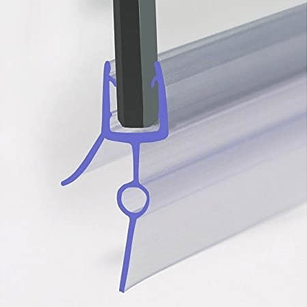 Duschlist Tätningslist för Badrum Duschvägg Dörrtätning Passar 8mm Glas