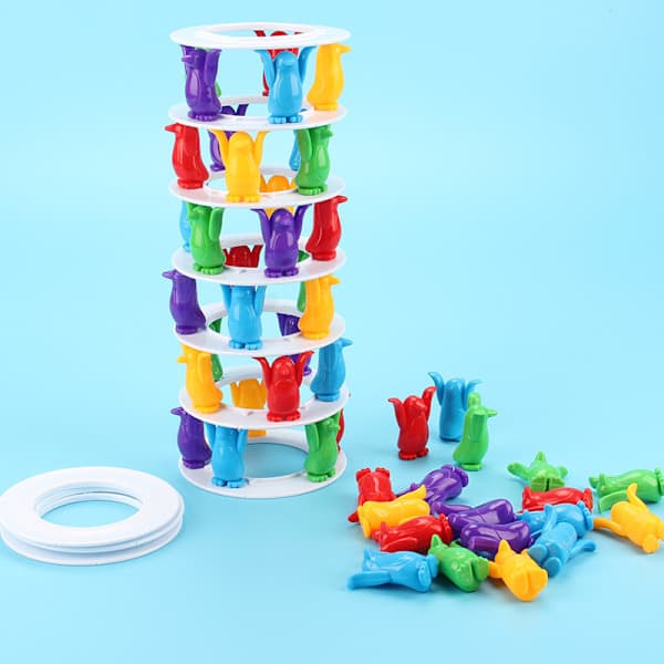 Pingvintårn for barn - Balanse, Crazy Penguin-spill, festspill, én størrelse