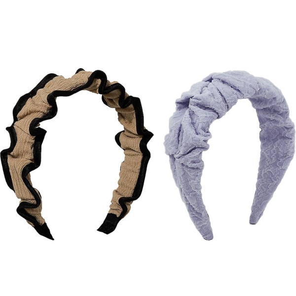 2st pannband för kvinnor, knutna pannband, yoga hårband Mode håraccessoarer för kvinnor och flickor Style 1 Style 1