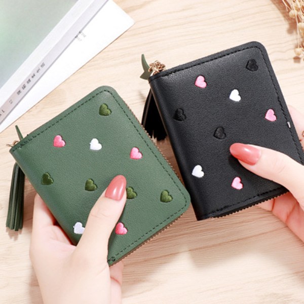 Liten plånbok för dam Mini Tassel plånbok Ljusrosa Light pink