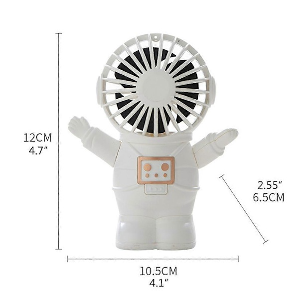 Mini Astronautti Kädessä Pidettävä Tuuletin Kannettava USB Ladattava Tuuletin Kotiin Toimistoon Makuuhuoneeseen Kesän Ulkoilmajäähdytin
