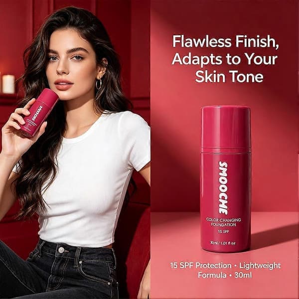 Smooche Farveskiftende Flydende Foundation - 30ml