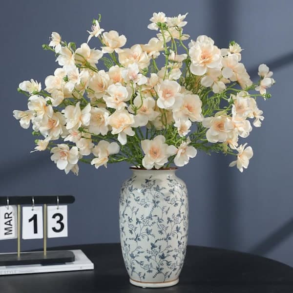 Realistisk Plast Persikoblomgren med Elegant Silkeskänsla A1 A1