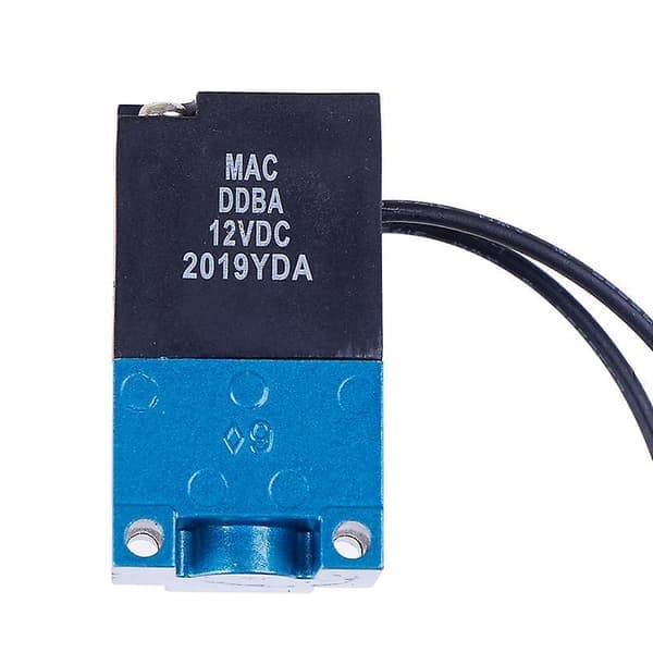 sett MAC magnetventil 1/8' 35a-aca-ddba-1ba med messing lyddemper Dc12v Shytmv