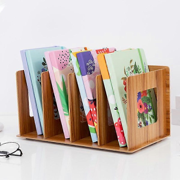 Oppbevaringshylle i tre for CD-er - DVD-er - Bøker - FOKOM, natur, 30,5 x 15 x 17 cm brown
