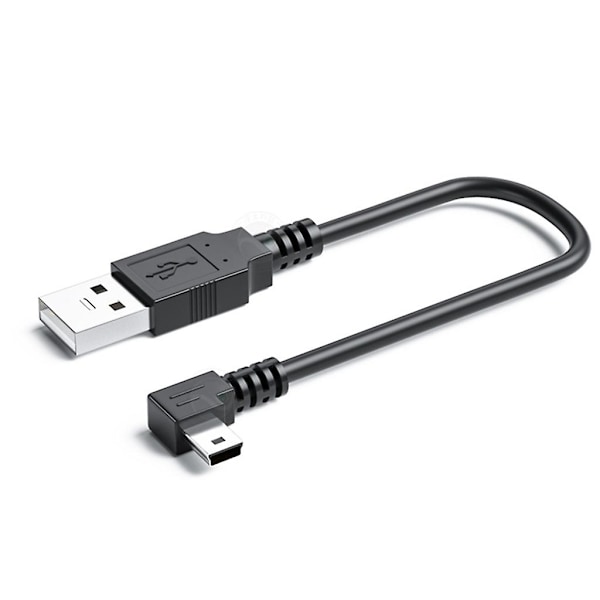 USB-A till Mini USB-kabel för laddning och dataöverföring, kabel för kameror, GPS Mini USB-enheter, USB-förlängningssladd 1.5m Left