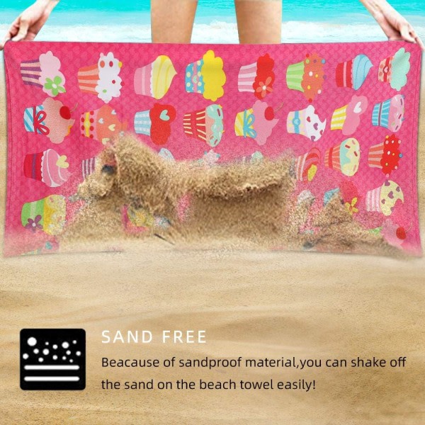 Överdimensionerad mikrofiber badhandduk för bad, män kvinnor, snabbtorkande handduk, strandhandduk mot sand