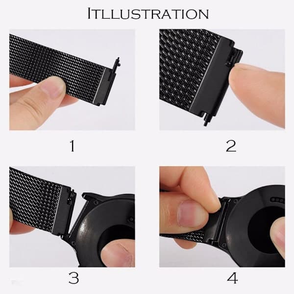 Rustfrit stål Milanese magnetisk armbånd til Garmin venu 2/venu SQ/venu 2S Venu Blue