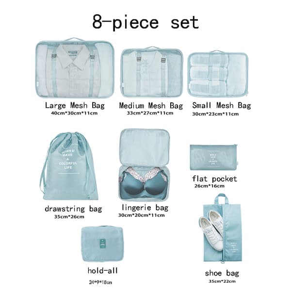 Förvaringsväska, resväska för packning, förvaringslåda, set, med necessär, grå tvättväska Grey washbag