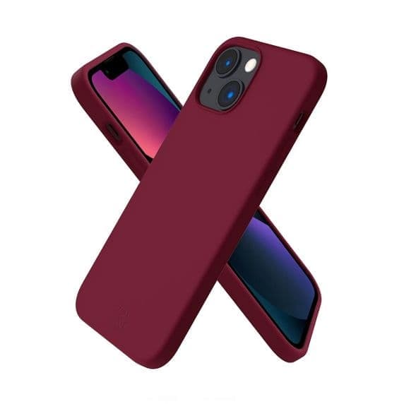 Kompatibel med iPhone 15 Plus Silikonecover - Rød