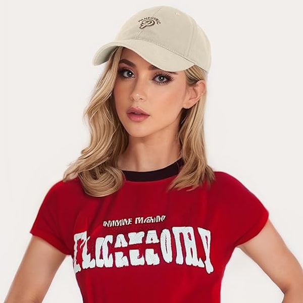 Dame Baseball Cap Bomuldsblød Cap Justerbar Sommer Løbe Golf Hat Gaver til Piger