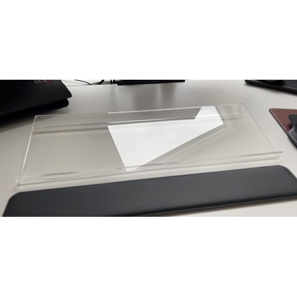 Premium Vinklet Ergonomisk Akryl Computer Tastatur Riser Stativ Håndledsstøtte