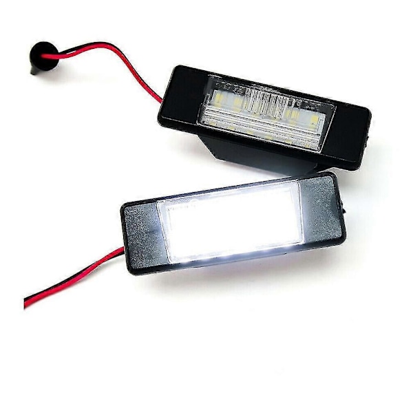Nummerplåtslampa för Nissan Pathfinder, passar för Nissan Nissan Qashqai Qijun Sunshine March March LED Nummerplåtslampa Bagagelampa (svart) (1s