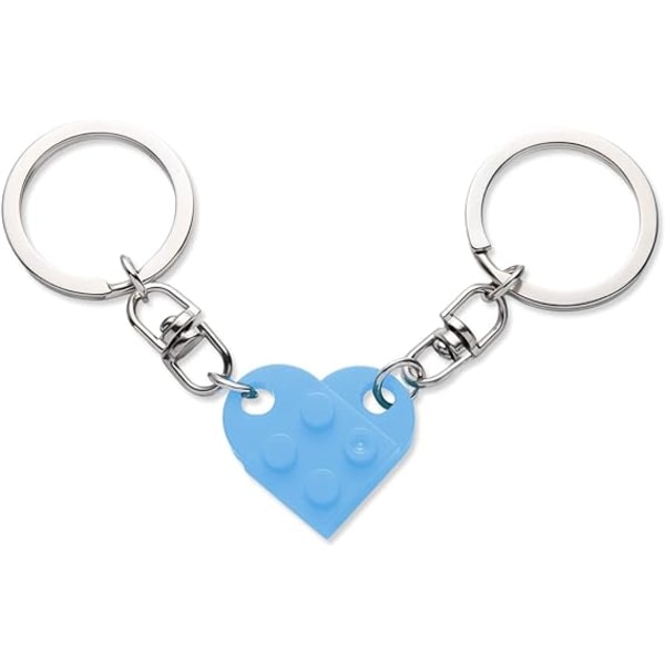 Hjerte nøkkelring sett, 2-delt nøkkelring Hjerte for to hjerte nøkkelring par nøkkelringer Valentinsdag gave til kjæresten Kjæreste