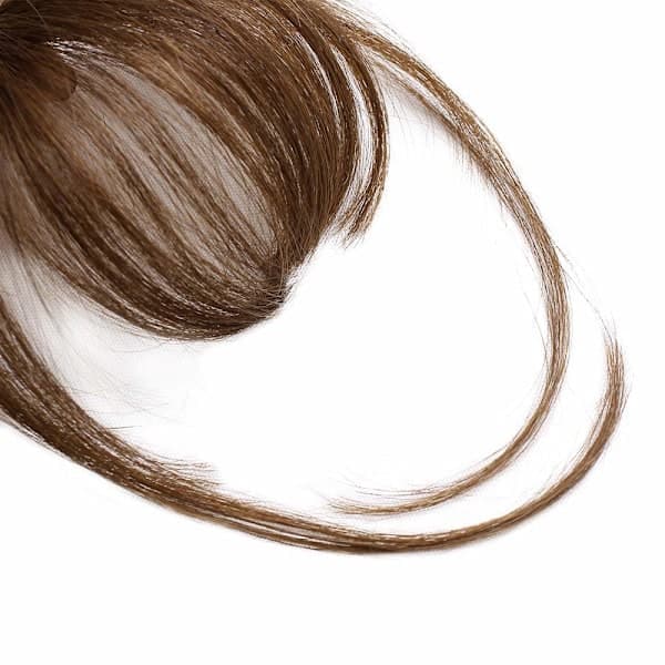 Clip-in Pannelugg 100% Ekte Hårforlengelser Medium Brun Clip-on Pannelugg