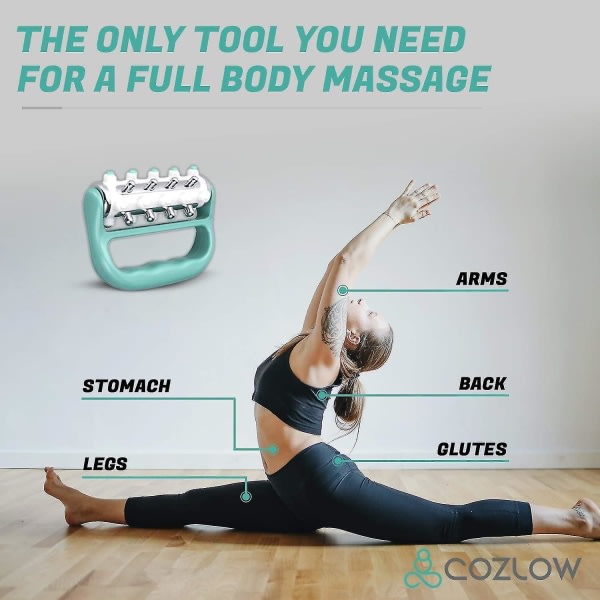 Lymfedrænage massager & Fascia rulle | Deep Tissue lymfatisk massageapparat til lår, balder, ben, ryg og krop