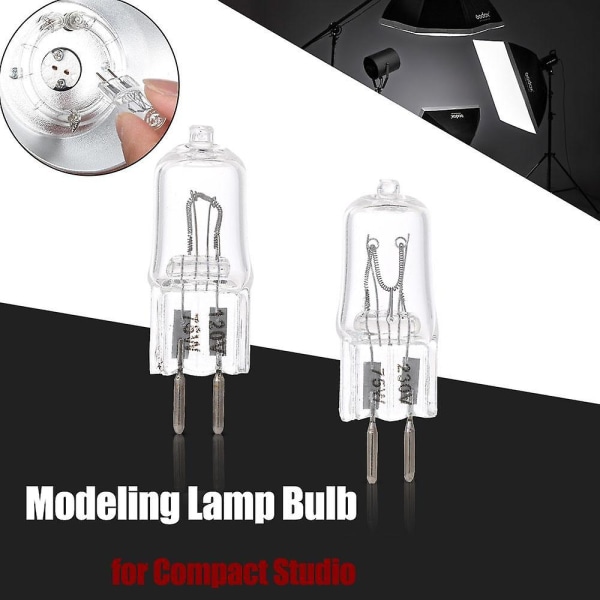 Godox 75W 230V 2700K Photo Studio Modeling Lampe til Compact Studio Flash Strobe Light