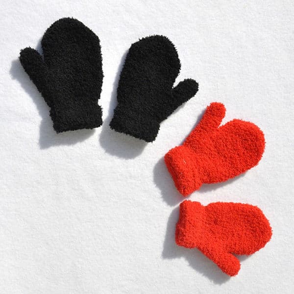 Babyvotter Vinter Pluss Fløyelsvotter Barn Barn Korallfleece Khaki Khaki