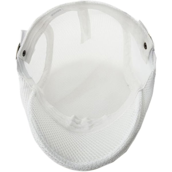 Newsboy Beret Ivy Cap Cabbie Flat Cap Justerbar Herr Andningsbar Mesh Sommarhatt White