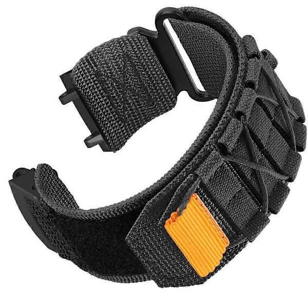 Huami Amazfit T-Rex 3:lle Nylon-kellohihna, pikakiinnitys, rannehihna liittimellä - Musta Multicolor Black
