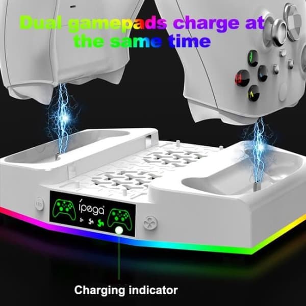 IPEGA PG-XBS011S Køleblæser-ladestation til Xbox Series S med 2 controllere