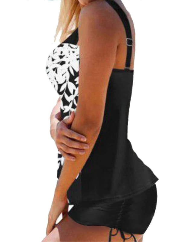 Tankini-badedragt til kvinder, shortsæt, plus size, gul Yellow L