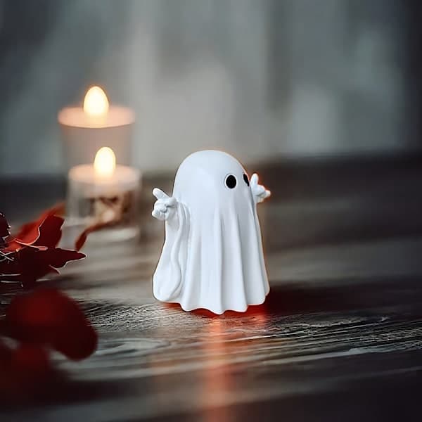 Halloween Spökfigur Läskig Harts Spökstaty Spökprydnad A1 A1